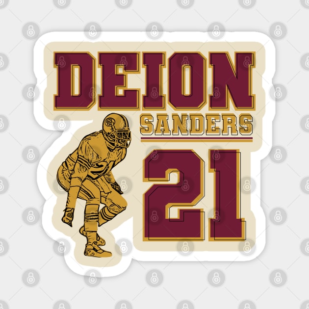 Deion Sanders 21 Magnet by Aloenalone