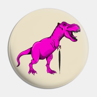 Tea Rex Magenta Pin