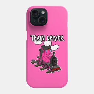 Train Driver Steam Locomotive Railroad Enthusiasts (Pink) Phone Case