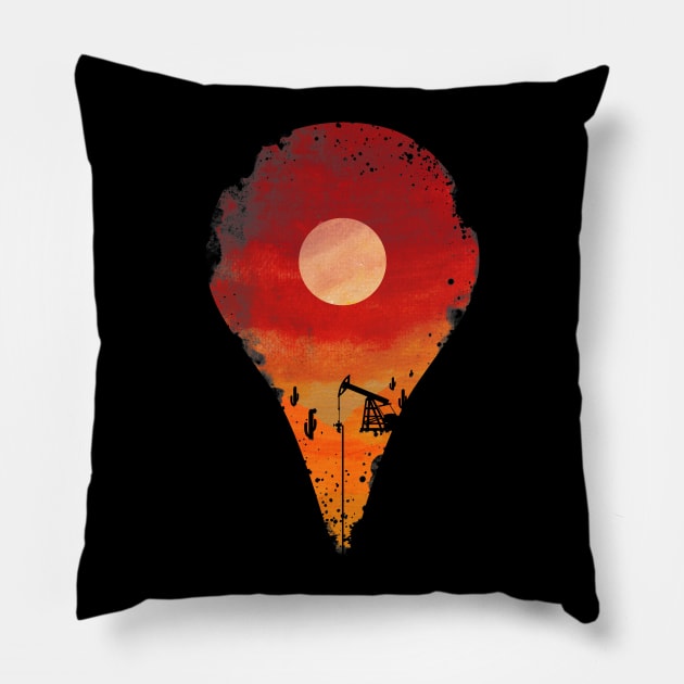 We've Found Oil! Pillow by JIMDAHOUSECAT