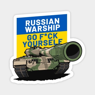 Ukraine Russia War Tank Go F*ck Yourself Magnet