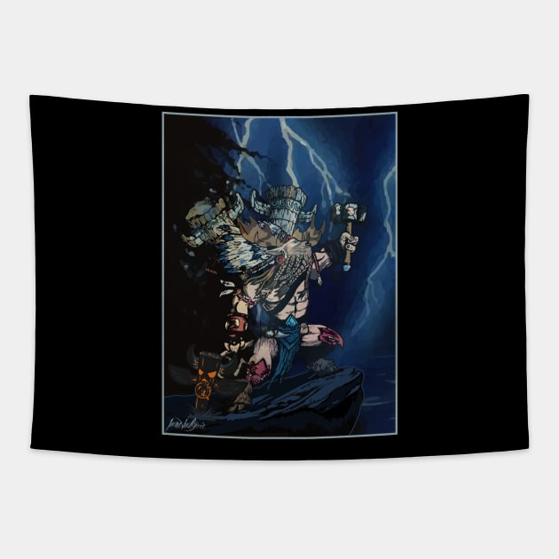 Highmountain Tauren shaman Tapestry by IamValkyrie