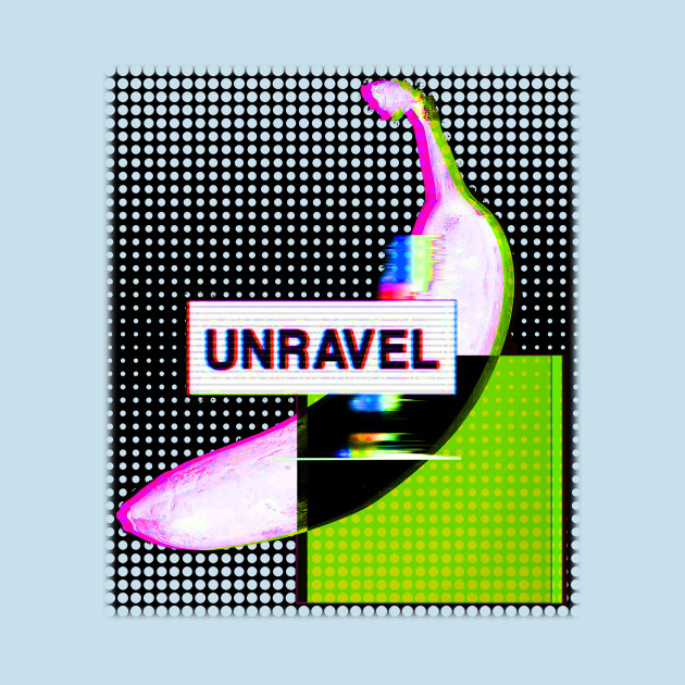 Discover RELAX – unravel – unwind - CHILL OUT & BREATHE - FUN & BRIGHT inspirational holographic BANANA glitch art - Relax And Chill - T-Shirt