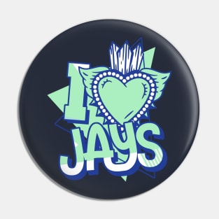 I Love Jays Blue Mint Pin