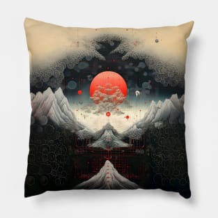 Japanese Geometry: Celestial Landscape Pillow