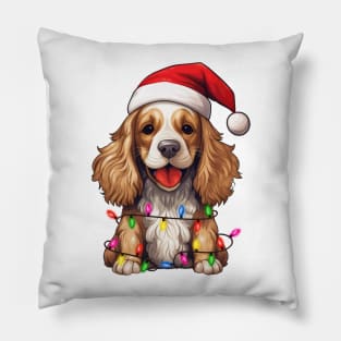 Christmas English Cocker Spaniel Pillow