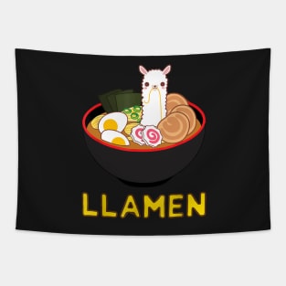 Llamen Llama Ramen Noodle Japanese Anime Kawaii Tapestry