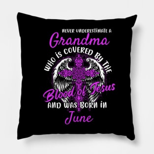 Christian Grandma who was Born in June Pillow