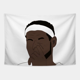 Funny NBA Meme - Lebron Digs His Nose Tapestry
