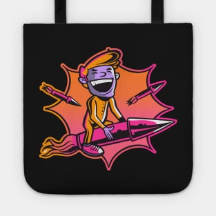 Man Riding Fireworks Tote