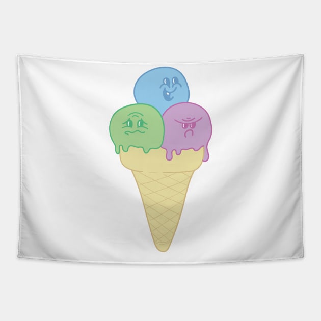 Ice cream expressions Tapestry by DoctorBillionaire