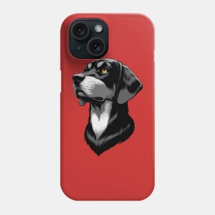 Stunning and Cool Bavarian Mountain Scent Hound Monochrome and Gold Portrait for Father's Day Phone Case