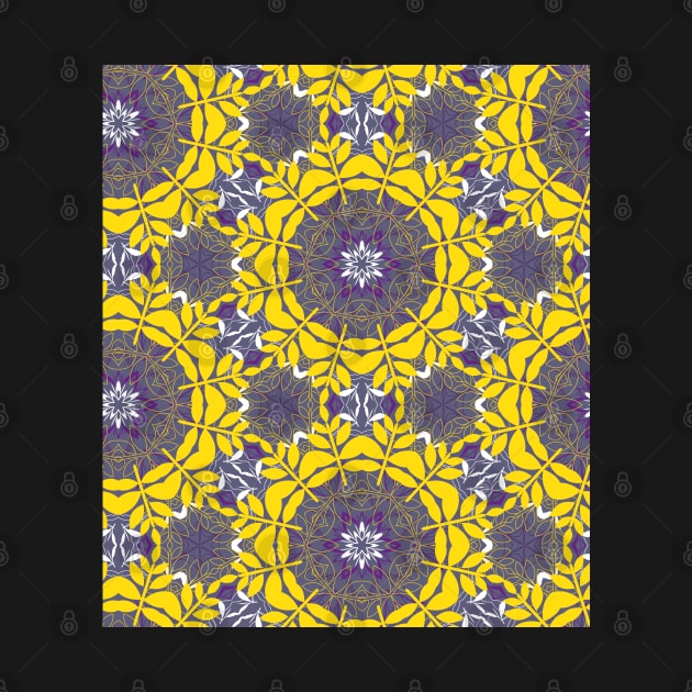 Mandala ornament - yellow-violet by kobyakov