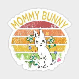 mommy bunny cute white bunny mom Magnet