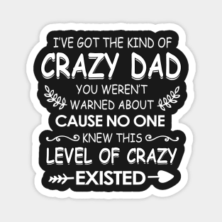 I've got The kind of crazy dad you weren't cause no one knew Magnet