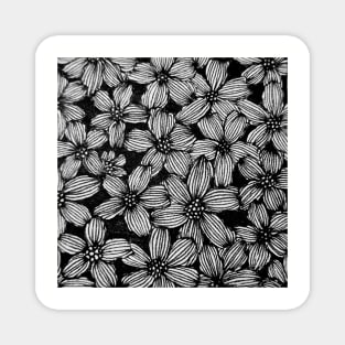 Aesthetic Lineart Flowers Magnet