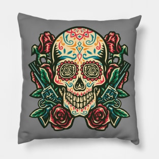 Calevera y rosas - dia de muertos - clean design Pillow