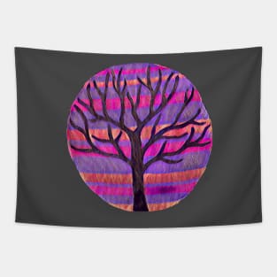 Tree in Pink Wash Tapestry