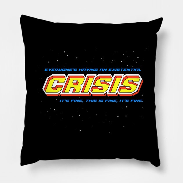 Crisis on Infinite Shirts! Pillow by comickergirl