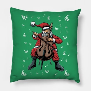 Santa Claus Cello Player Pillow
