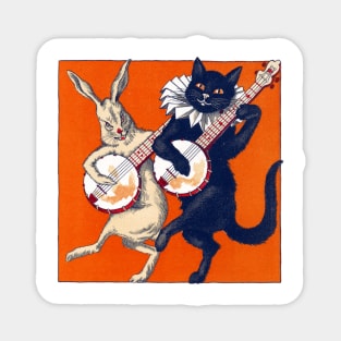 Banjo Bunny, Banjo Cat Magnet