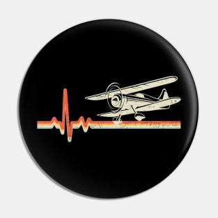 Pilot Funny Aviation Lover Quotes Airplane Heartbeat Pin