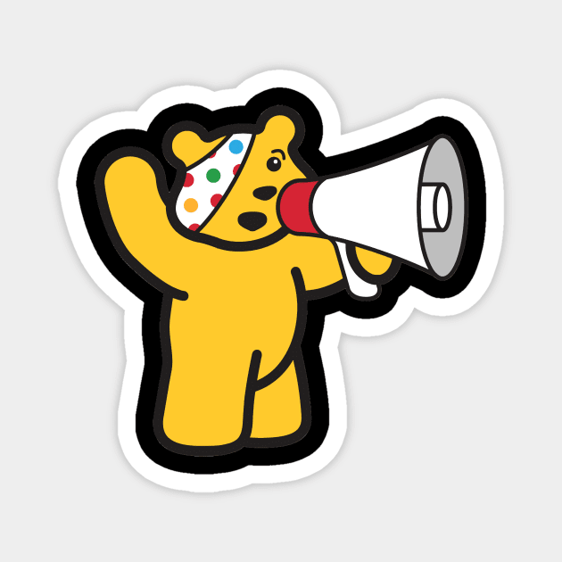 Tesco Pudsey Bear Tesco Pudsey Bear Classic Magnet by inspectiongrilled