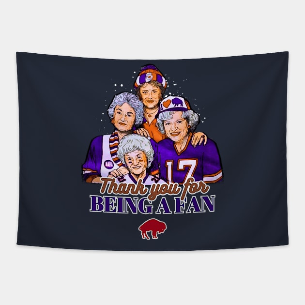 Golden Girls - Buffalo Bills Original Aesthetic Tribute 〶 Tapestry by Terahertz'Cloth