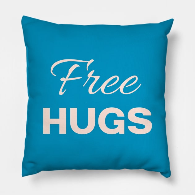 Free hugs light design Pillow by Jane Winter