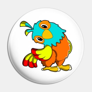 Parrot with orange Beak Pin