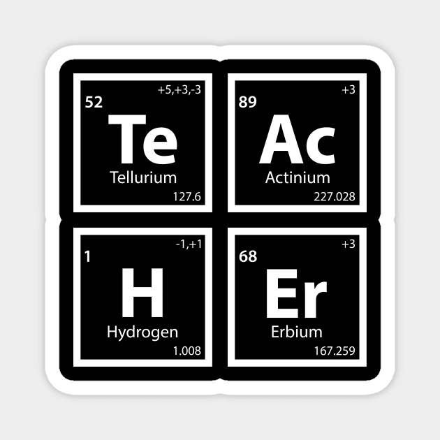 Teacher (Te-Ac-H-Er) Magnet by n23tees