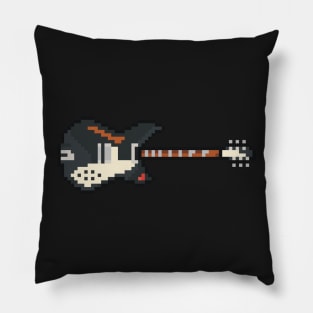 Pixel Black LJG Rickenbacker Guitar Pillow