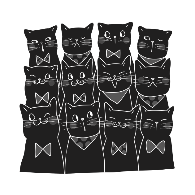 Black Cats Pattern by AnimeVision