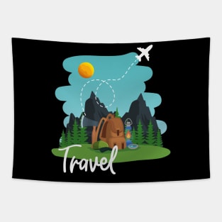 Travel addict love Explore the world summer design holidays vacation Tapestry