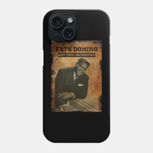 Vintage Old Paper 80s Style  Fats Domino And The Orchestra Phone Case