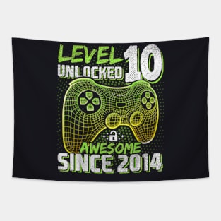 10th Birthday Gamer 10 Year Old Bday Boy Ten Son Tapestry