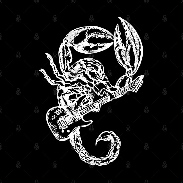 SEEMBO Scorpion Playing Guitar Guitarist Musician Music Band by SEEMBO