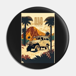 Brown Safari pick up truck in the wild w Pin