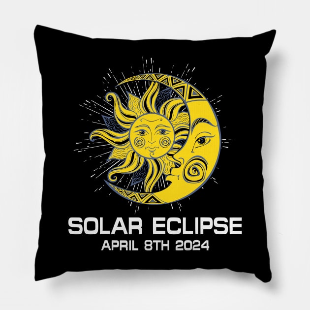 April 8th 2024 - Total Solar Eclipse 2024 Pillow by LEGO