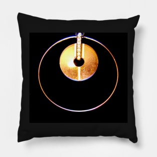 GEOMETRIC BLACK GOLD PENDANT DESIGN Pillow