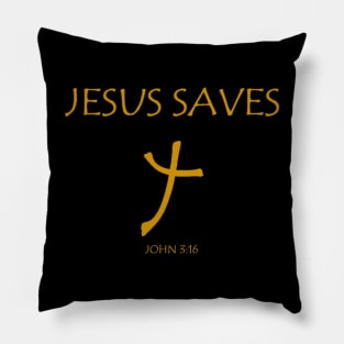 Jesus Saves Cross Pillow