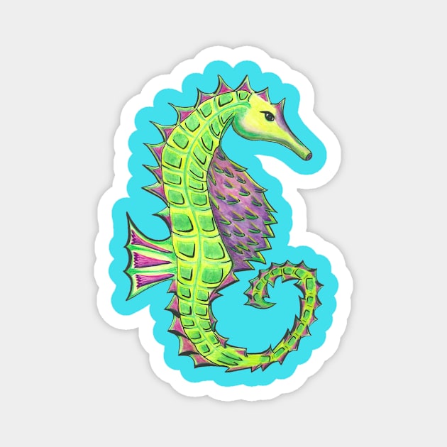 Seahorse of brightness Magnet by Keatos