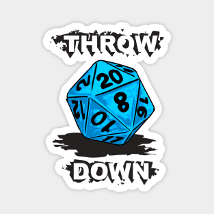 d20 Throw Down in Icy Blue Magnet