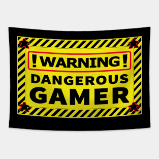 Dangerous Gamer Warning Tapestry