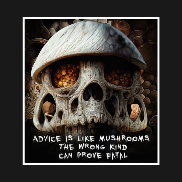 mushrooms skull by ElArrogante