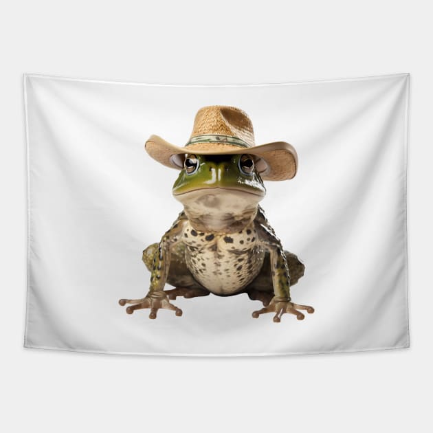 Frog with a Cowboy Hat Tapestry by Acid_rain