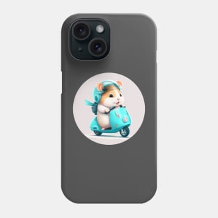 Hamster driving a Vespa Phone Case