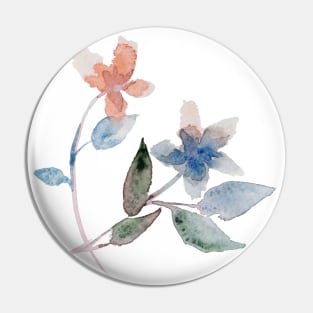 Watercolor flowers Pin