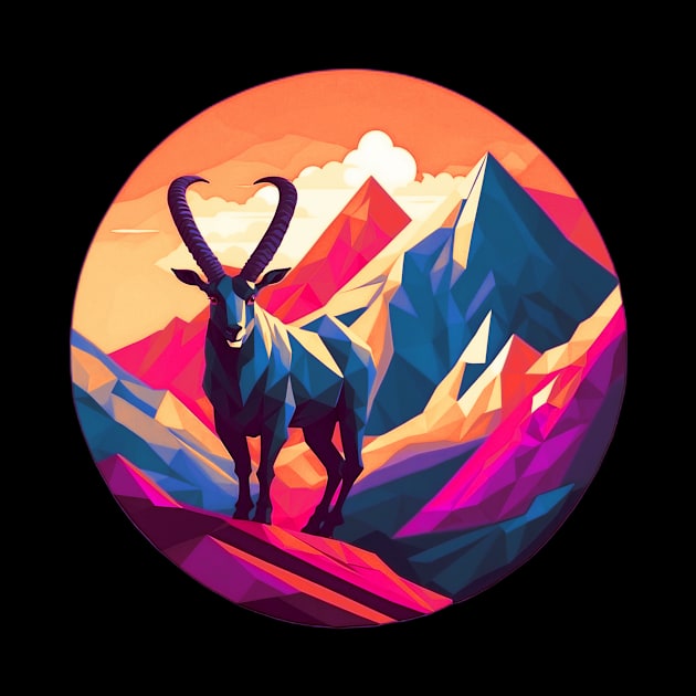 Geometric Mountain Ibex by Trip Tank