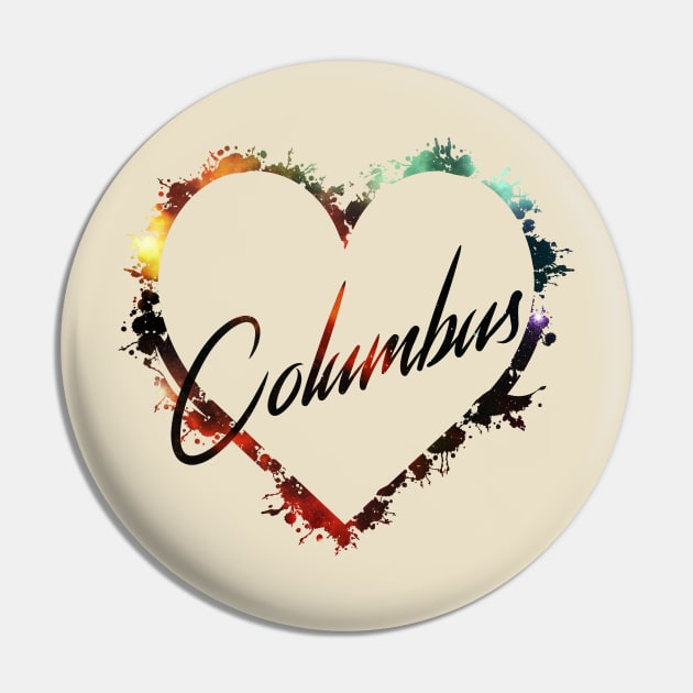 I Love Columbus Pin by StupidHead